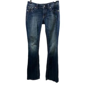 Miss Me Fleur de Lis Embellished Boot Jeans Size 27
